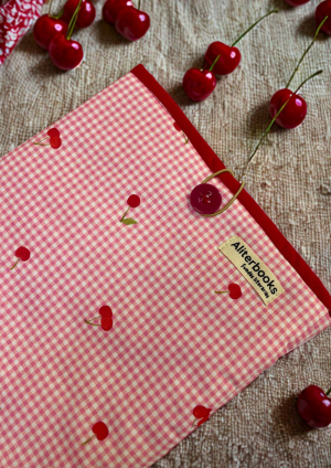 Funda libro cerezas